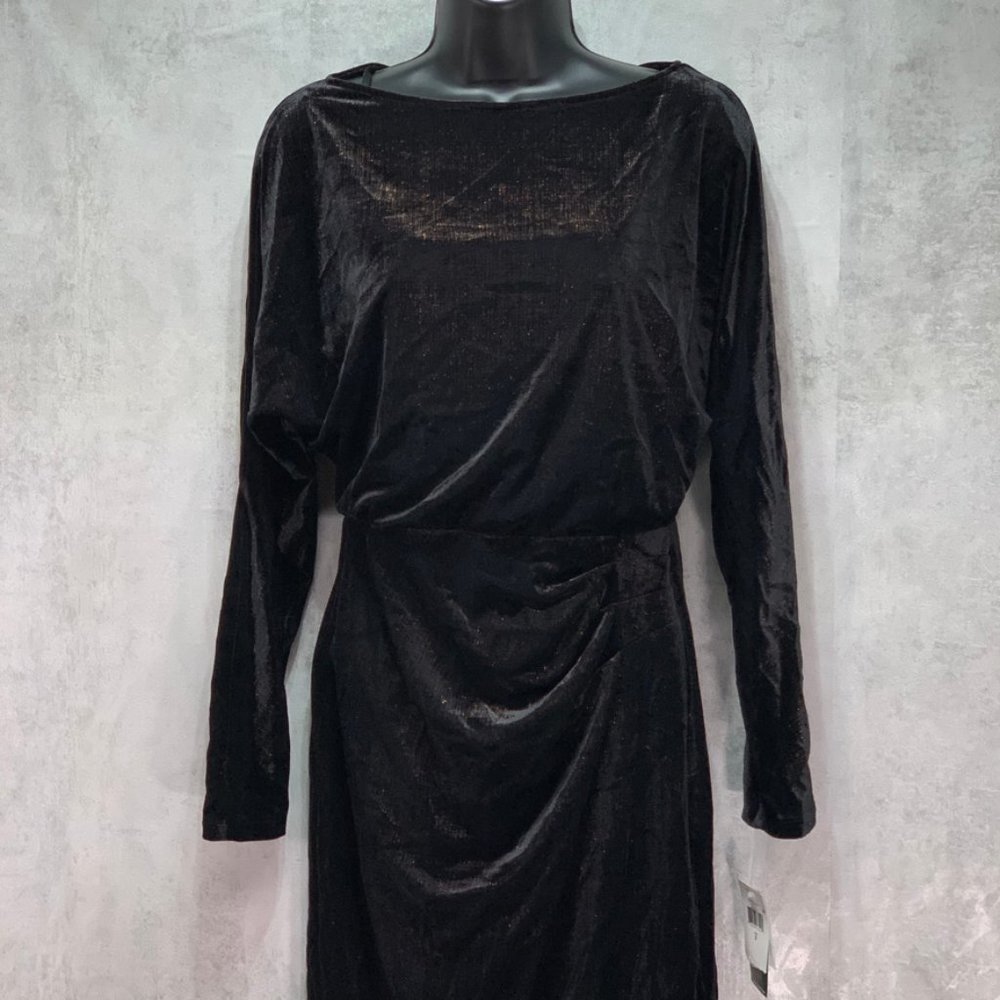 Lauren Ralph Lauren Black Split Dolman Sleeve Bodi - Picture 10 of 15